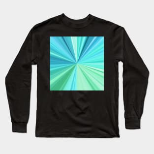 Burst of Blue and Green Long Sleeve T-Shirt